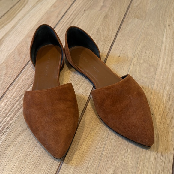 JENNI KAYNE d’Orsay Flats in Suede Vero Cuoio in Saddle (Camel) sz 37 RARE & EUC - Picture 5 of 11